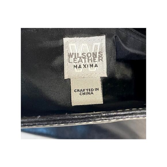 Vintage Wilson’s Leather Black Shoulder Bag Magnetic Closure - Picture 3 of 9